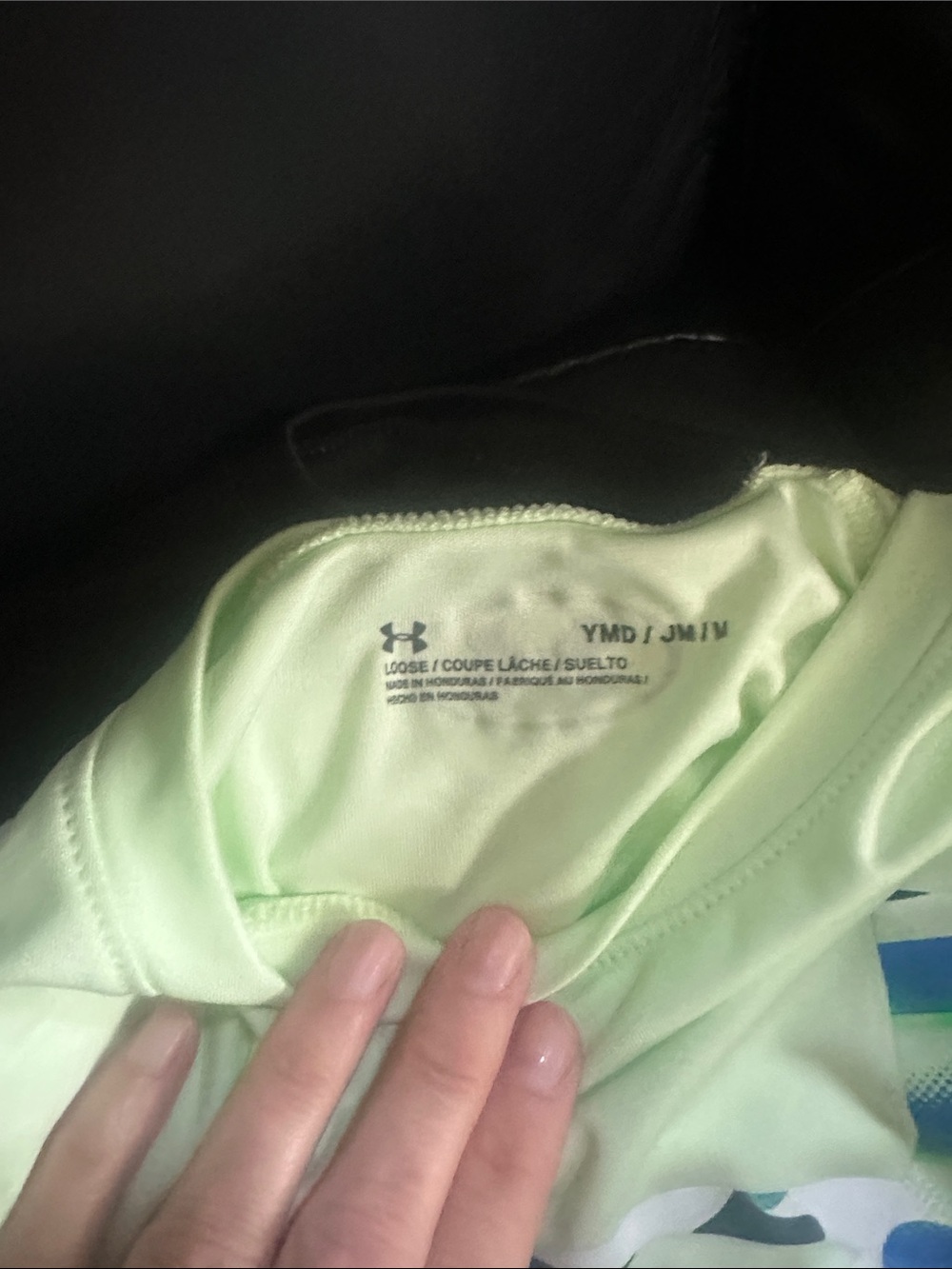 Under Armour Kids' Performance Long Sleeve Shirt - White/Neon Green - Picture 5 of 6